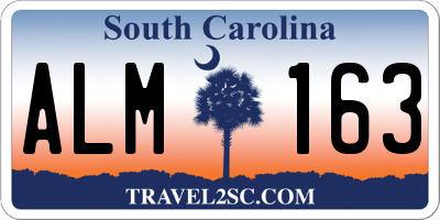 SC license plate ALM163
