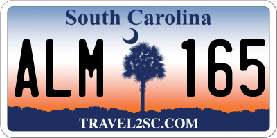 SC license plate ALM165