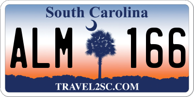 SC license plate ALM166