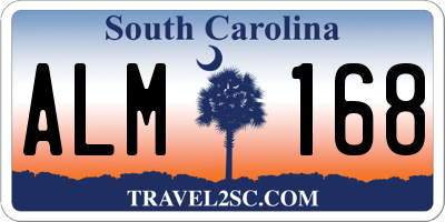 SC license plate ALM168