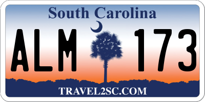 SC license plate ALM173
