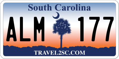 SC license plate ALM177