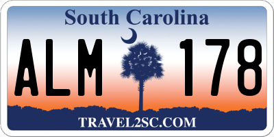 SC license plate ALM178