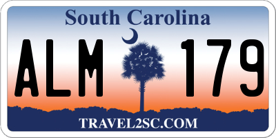 SC license plate ALM179