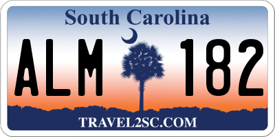 SC license plate ALM182