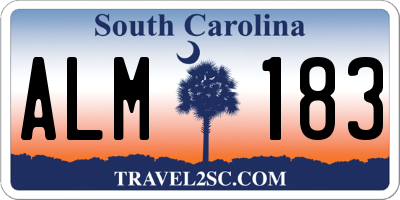 SC license plate ALM183