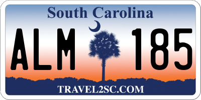 SC license plate ALM185