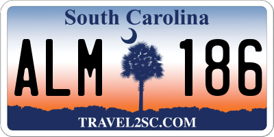 SC license plate ALM186