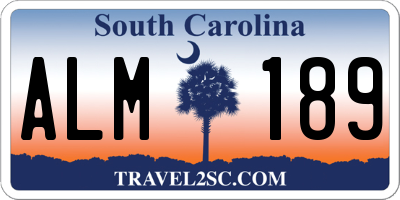 SC license plate ALM189
