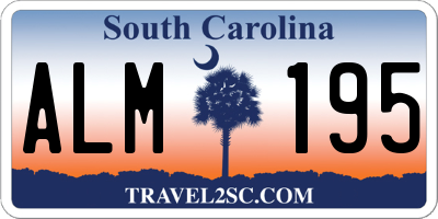 SC license plate ALM195
