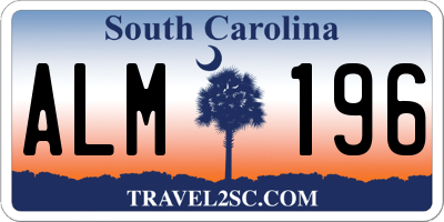 SC license plate ALM196