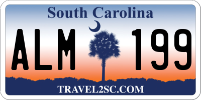 SC license plate ALM199