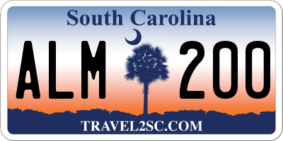 SC license plate ALM200