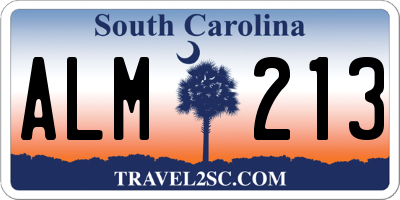 SC license plate ALM213