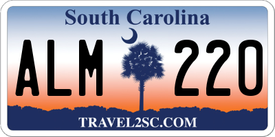 SC license plate ALM220