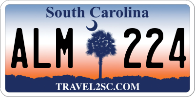 SC license plate ALM224