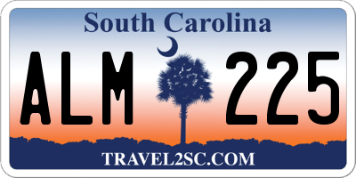 SC license plate ALM225