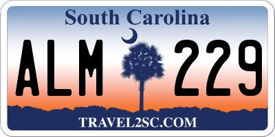 SC license plate ALM229