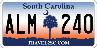 SC license plate ALM240
