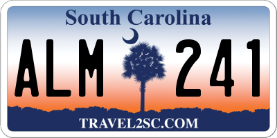 SC license plate ALM241