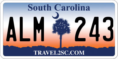 SC license plate ALM243