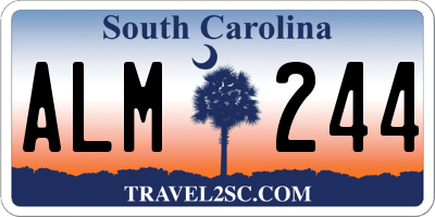 SC license plate ALM244