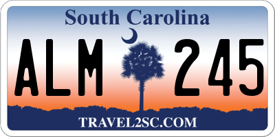 SC license plate ALM245