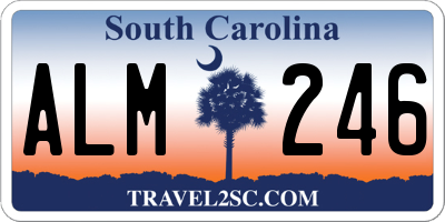 SC license plate ALM246