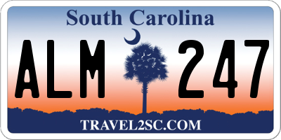 SC license plate ALM247