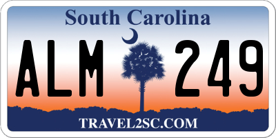 SC license plate ALM249