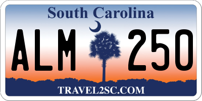 SC license plate ALM250