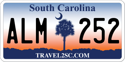 SC license plate ALM252