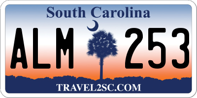 SC license plate ALM253
