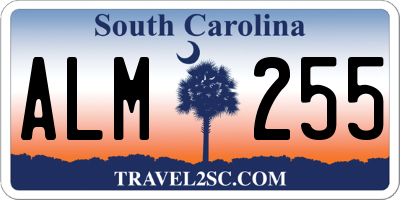 SC license plate ALM255