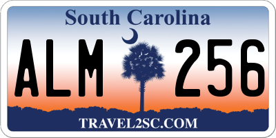 SC license plate ALM256