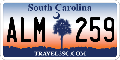SC license plate ALM259