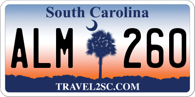 SC license plate ALM260