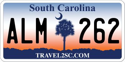 SC license plate ALM262