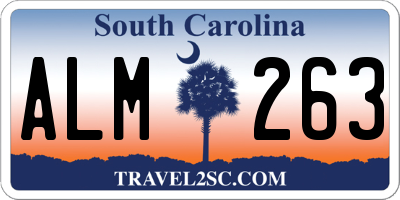SC license plate ALM263