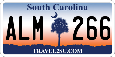 SC license plate ALM266