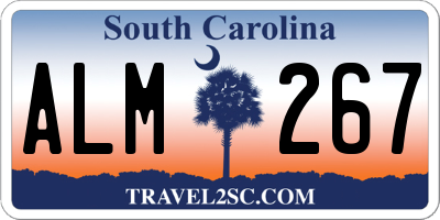 SC license plate ALM267