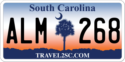 SC license plate ALM268
