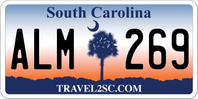 SC license plate ALM269