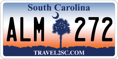 SC license plate ALM272