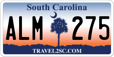 SC license plate ALM275