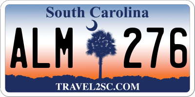 SC license plate ALM276