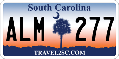 SC license plate ALM277