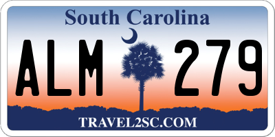 SC license plate ALM279
