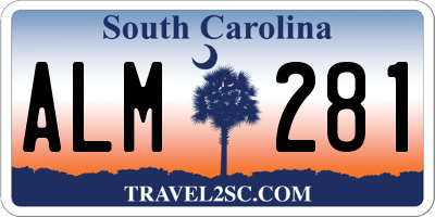 SC license plate ALM281