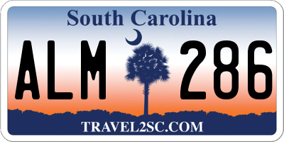 SC license plate ALM286
